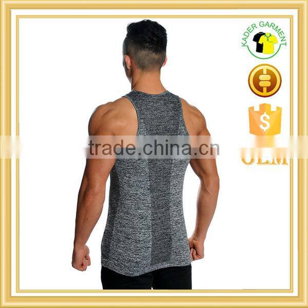Slub fabric fitness stringer tank top men