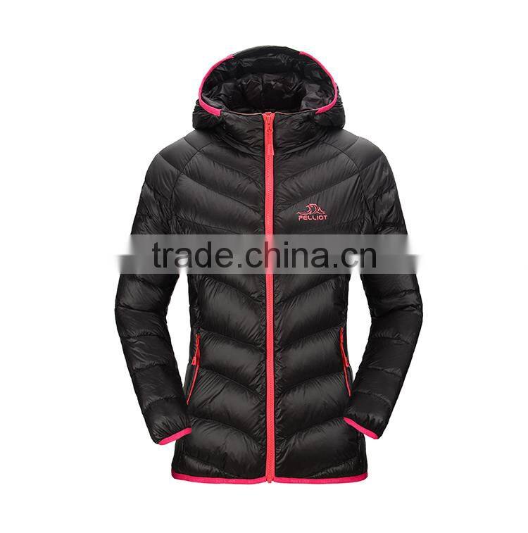 2017 new waterproof womens down jacket compressible ,womens' ultralight jackets