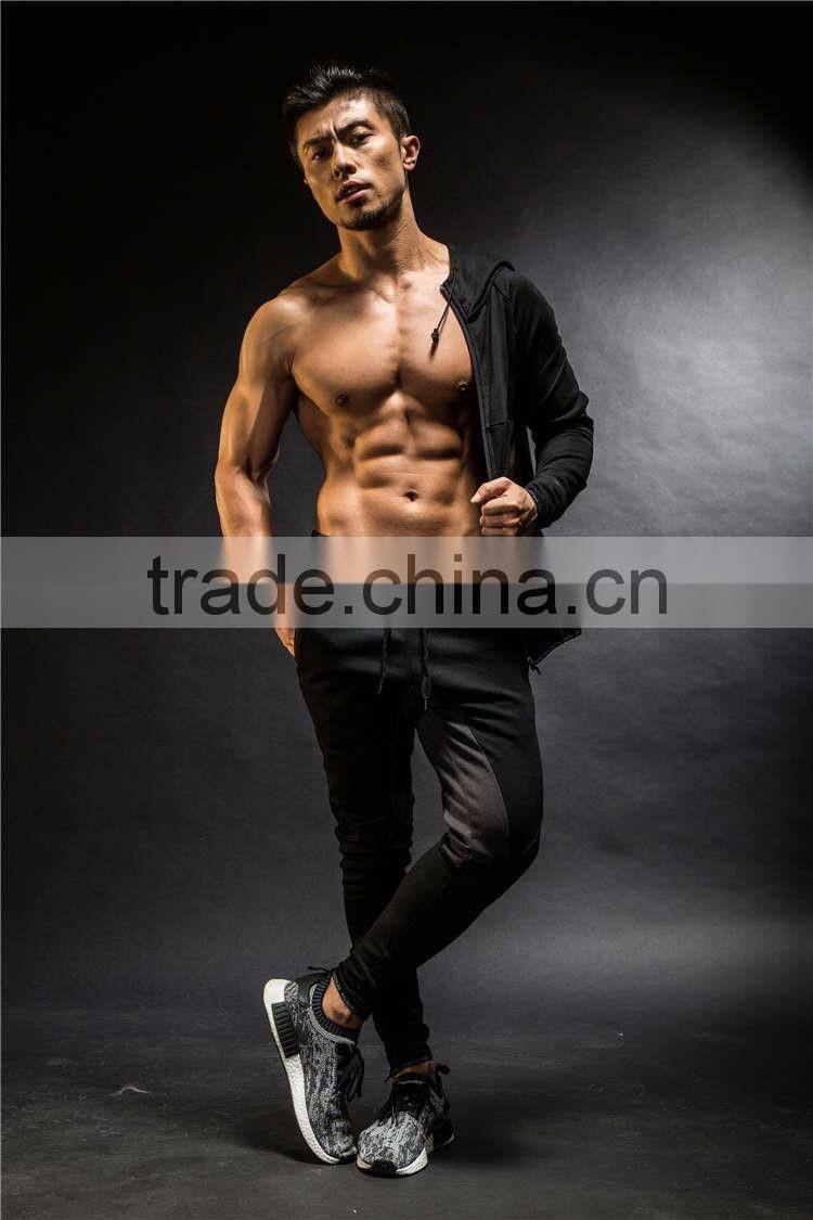 2017 wholesale sports shirt custom autumn and winter absorbent heavyweigh breathable dry zipper long sleeved sweatshir suit men