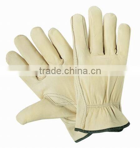 White Leather driver gloves