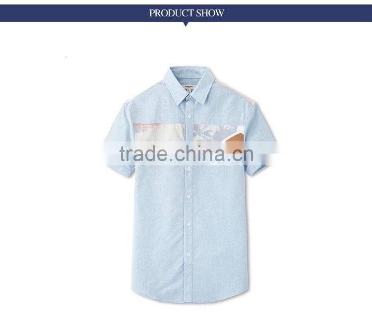 Latest Style Brand Dress White Men Slim Fit Printed Shirt