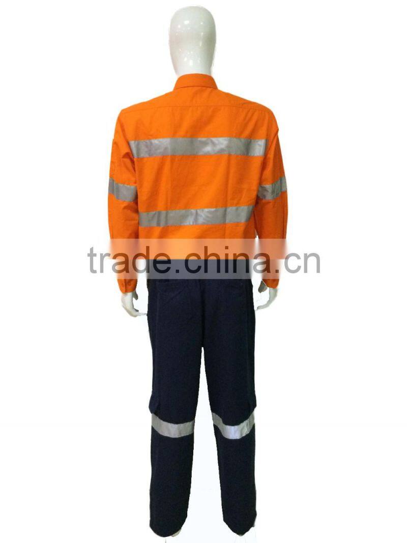 wholesale reflective safety orange coverall for men
