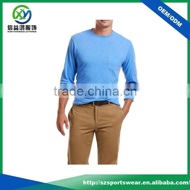 High quality cut fit 100% cotton soft touch sky blue color t-shirt, mens shirt pocket style for sports