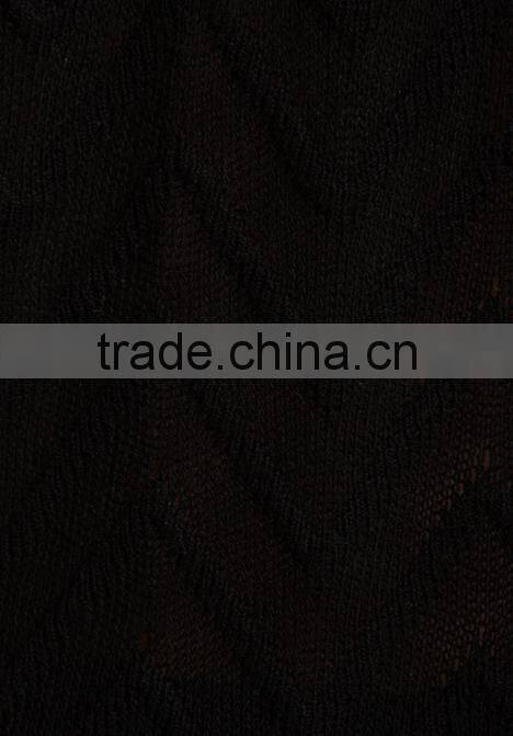 contrast color rib knit sweater