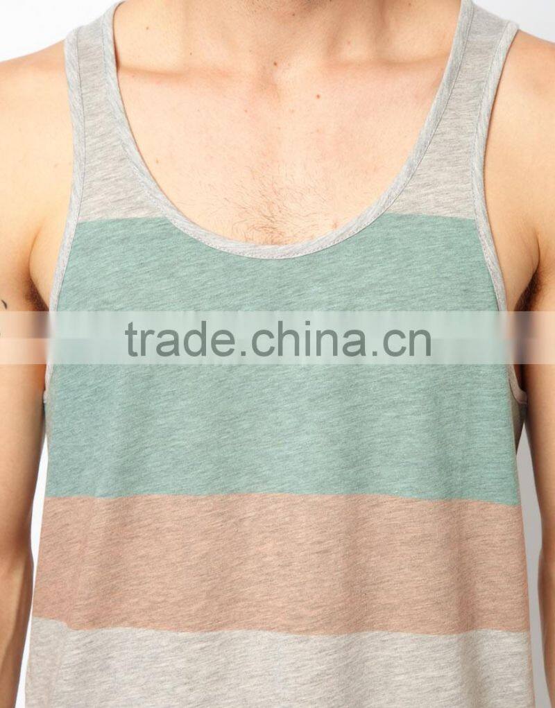 Racer Back Stripe Tank Top