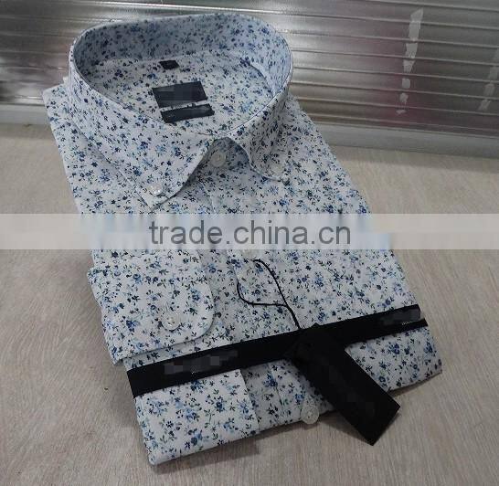 blue small floral mens dress shirts