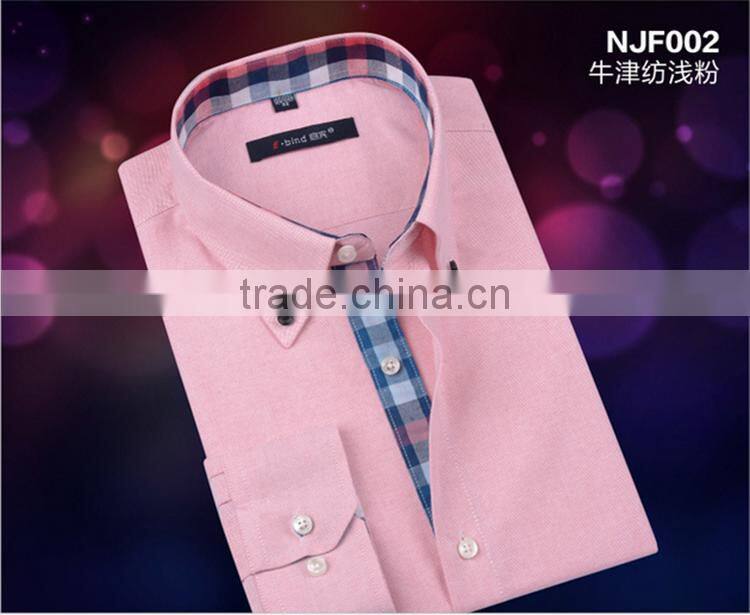 100% cotton white men's oxford cotton dress shirt