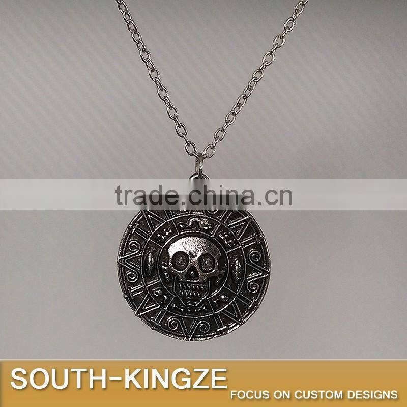 Carribean Sea Marine Style Metal Antique Silver Pendant