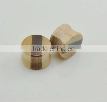 wooden ear plug /ear expander/ear flesh tunnel body jewelry WD015