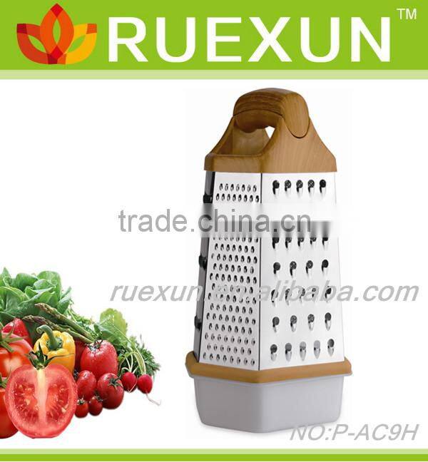 stainless steel 6 side vegetable grater, kitchen grater factory