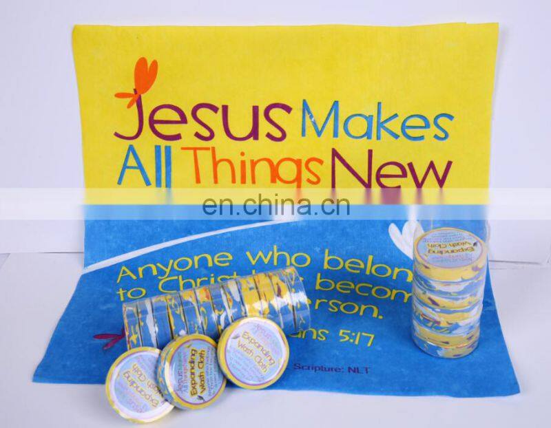 100%rayon spulance materials wipes,solf durable reusable magic compressed nonwon towels for kitchen