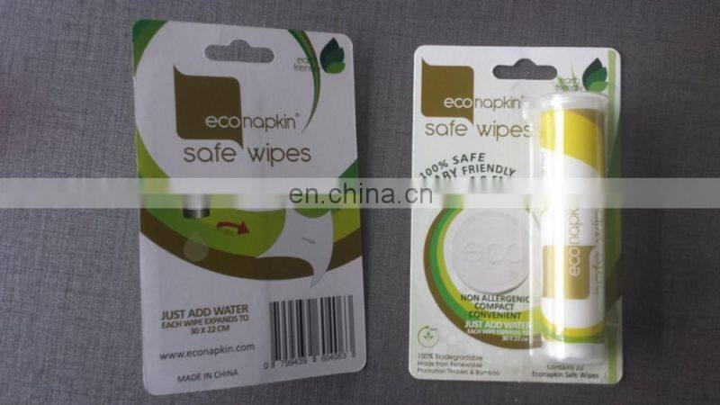 alibaba wholesale Restaurant Magic Compressed Coin Tissue Tablet Compressed Napkin