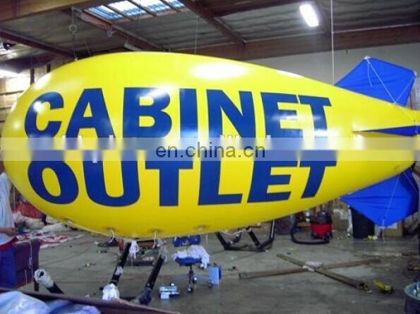 0.2mm PVC giant inflatable airship, large inflatable helium aerostat blimp for sale