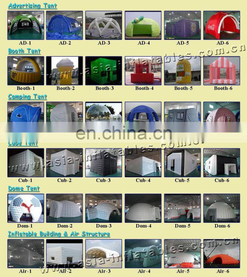 Outdoor Single Tunnel Inflatable Bubble Tent for Family Camping Backyard, Romantic Half Clear Snow Globe for Outdoor