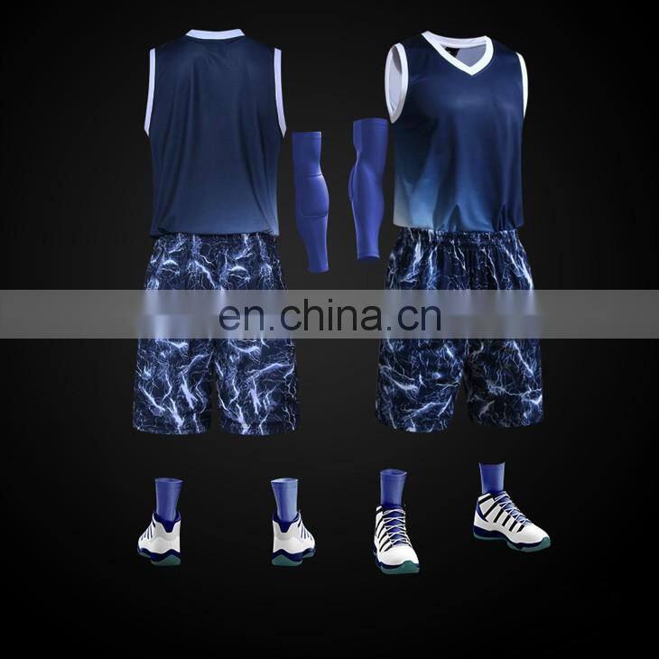 2016 Latest design men sublimation basketball jersey sets 100% polyester
