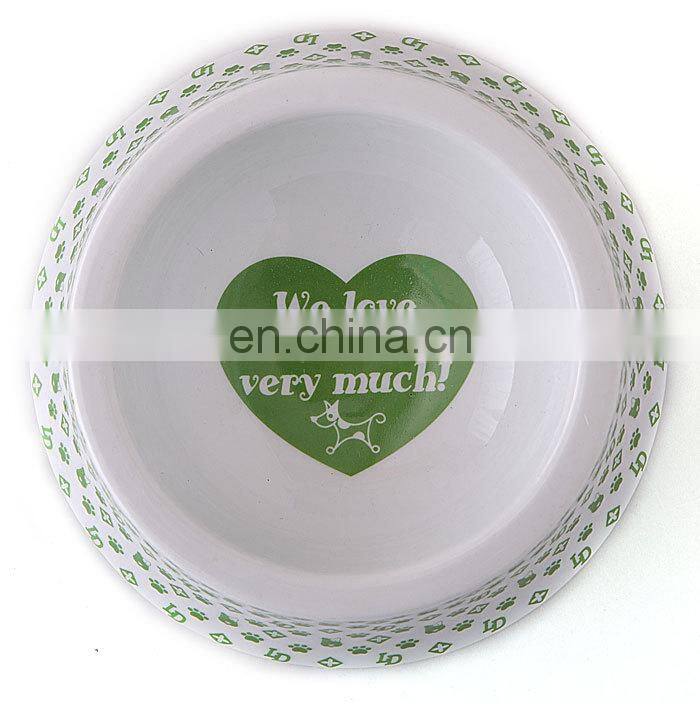 Hawaii Style white ceramic pet bowl, Good Quality food and water dog Feeder