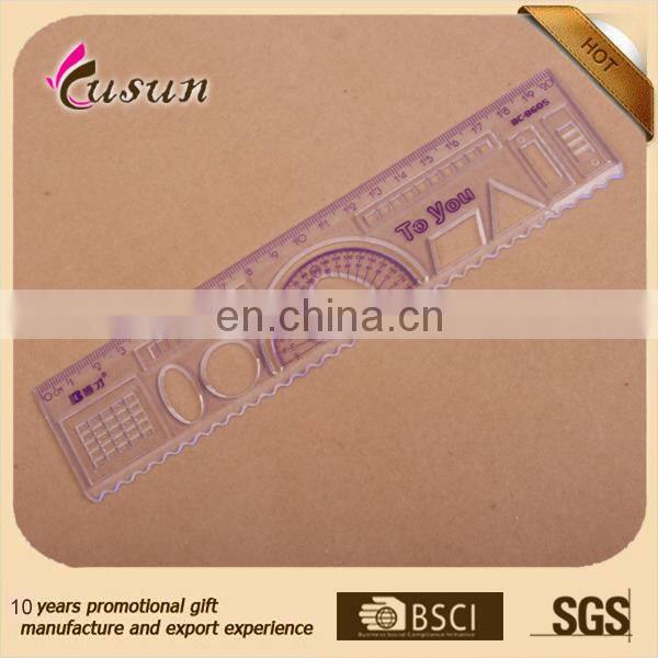 Fashion design promotional logo customized 15cm straight custom plastic ruler