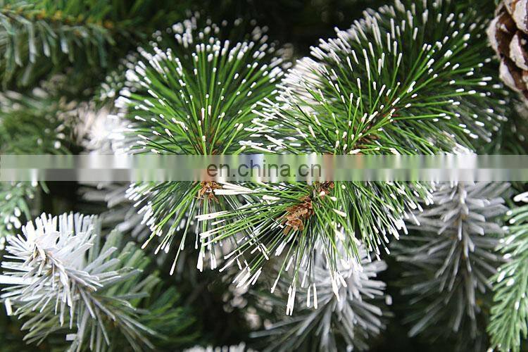 1.8 meter Wholesale 2017 Hot Artificial Christmas Tree Decoration White Pinecone Snowing PE Christmas Decorating Party
