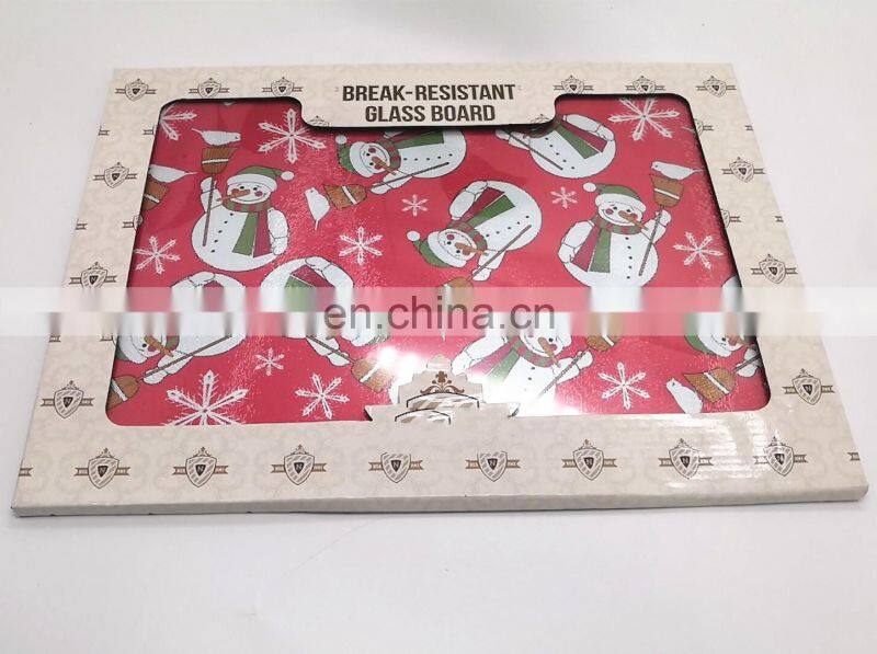 Break resistant heat odor stain resistant tempered glass cutting board chopping blocks with factory cheap price
