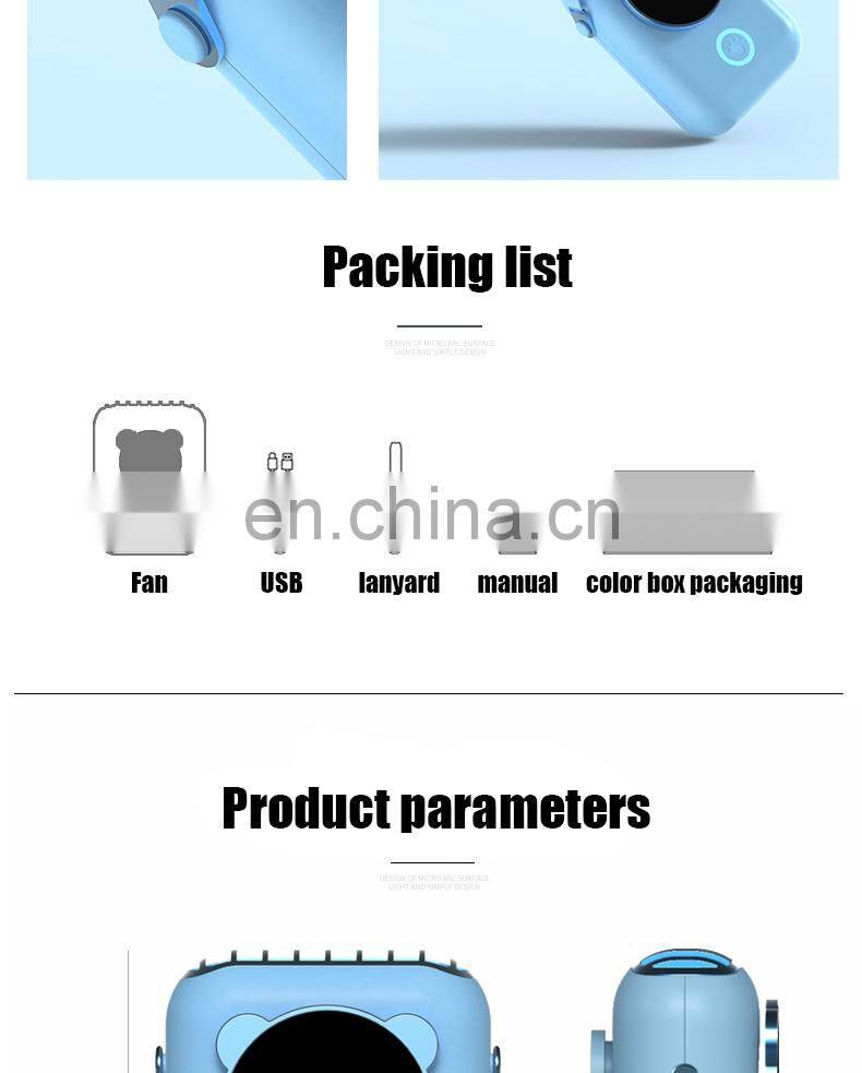 2021 Good quality and NEW style Plastic Portable Rechargeable USB Charging with Battery for Home Mini USB Fans