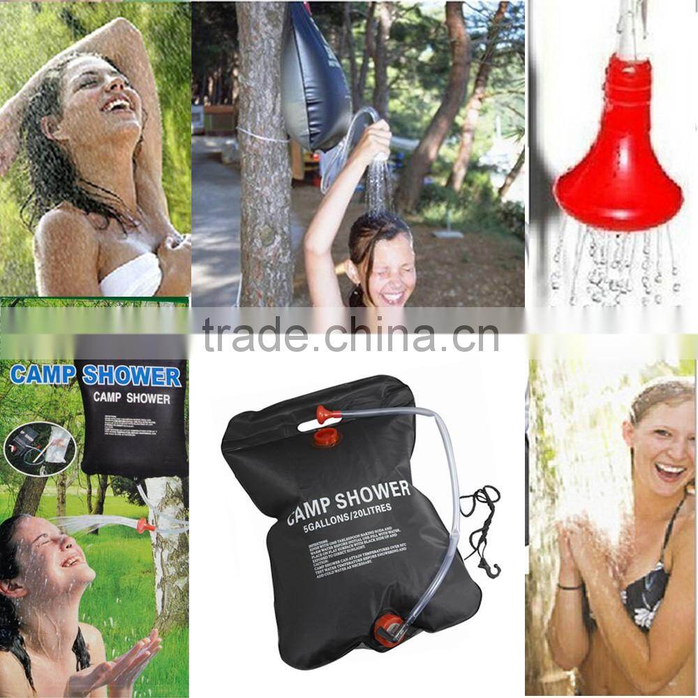 (74665) 40L emergency neccessity black solar heating portable outdoor shower