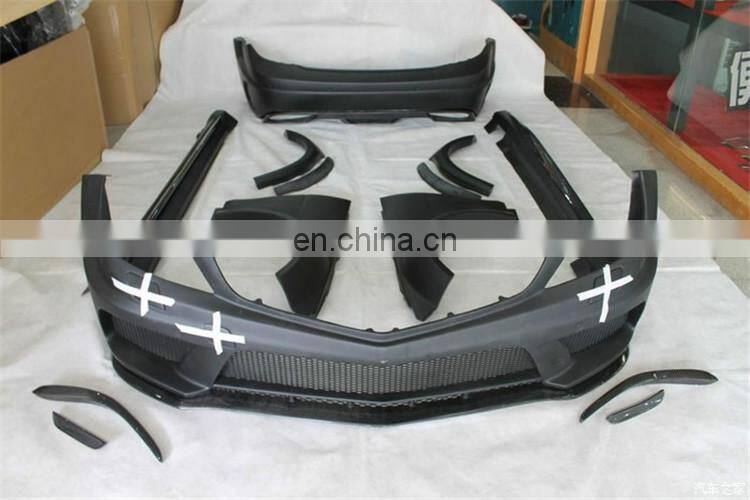 High quality BS style wide body kit for Mercedes Benz C class W204 2008-2013 front bumper rear bumper side skirts hood  spoiler