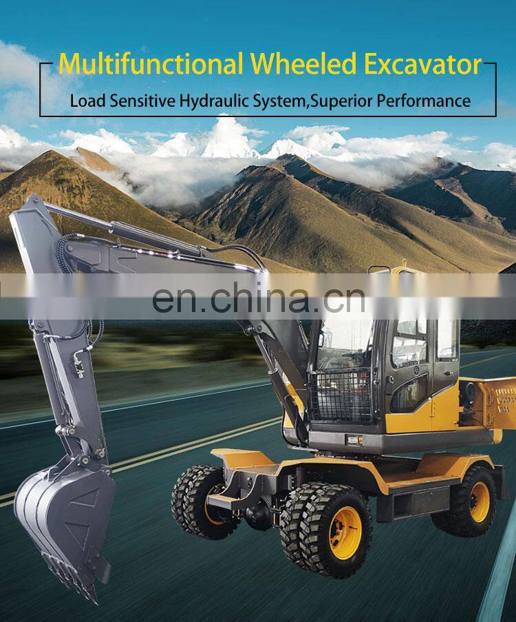 7.5 Ton Wheel Top Quality With Cab CHANGCHAI Engine Digger