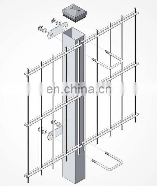 Double Wire Mesh Fence / PVC Coated Twin Wire 868 Fence