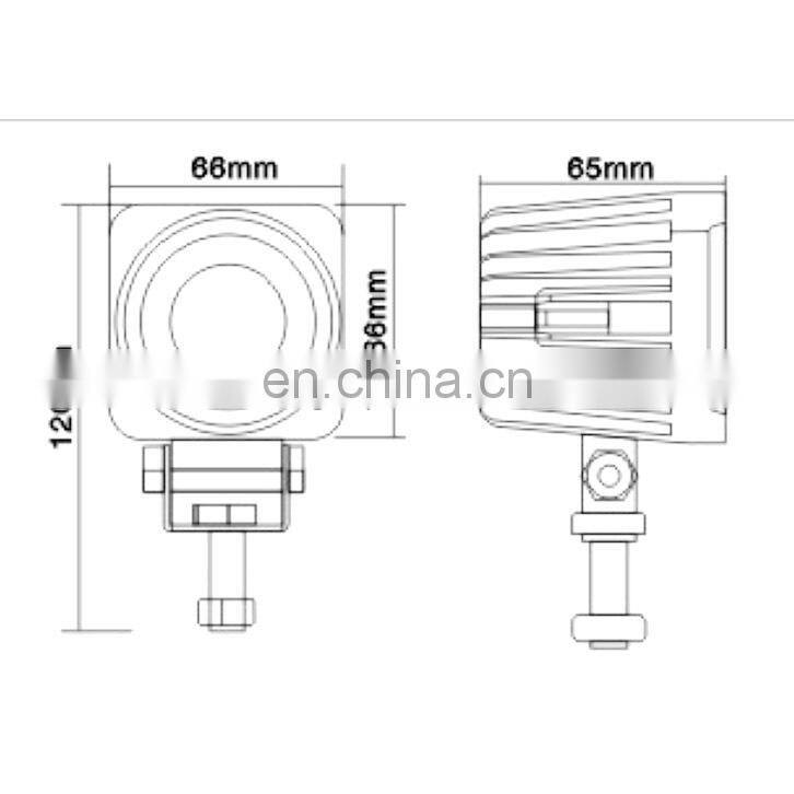 10w led driving lights trucks square led work lamp LED810