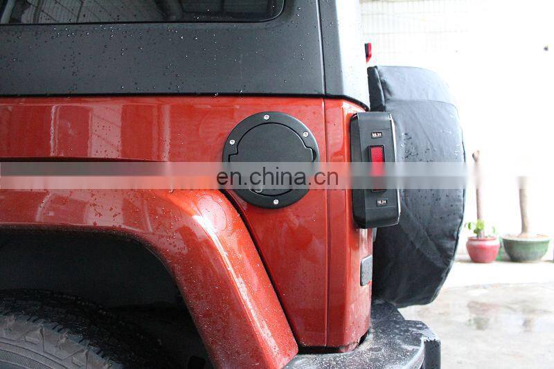 New style Black Tank cover for Jeep wrangler JK tanks cap gas cover with logo for Jeep Wrangler 2007-2017