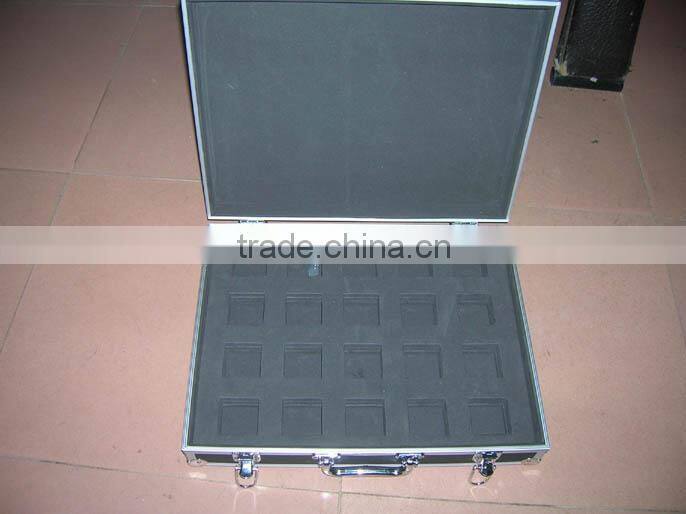aluminum quartz stone sample box with ABS shell and plywood