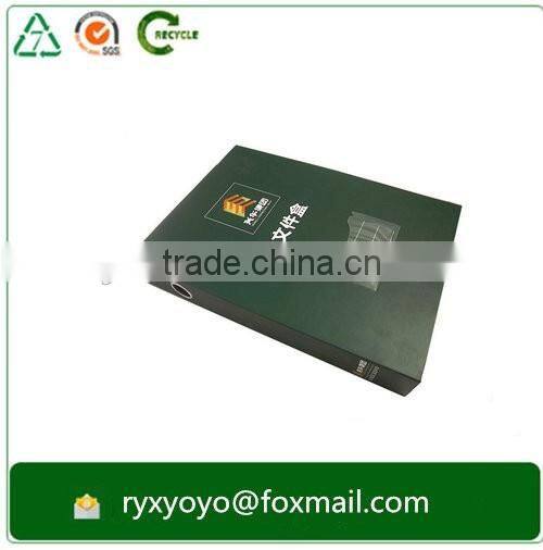 new design printed paper document filing box for office stationary