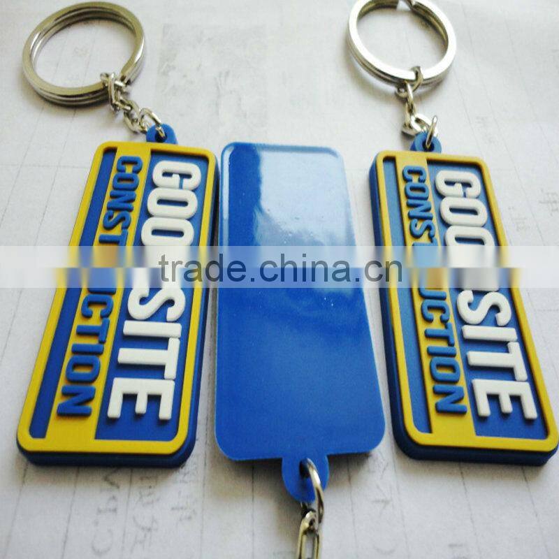 2D embossed PVC keychain, custom soft PVC keychain 3D rubber key rings