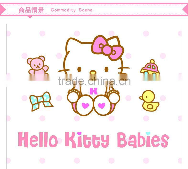 removable glitter hello kitty room decoration stickers