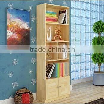 Customize 100% Solid wood ladder shelf furniture, pine wood display book shelf