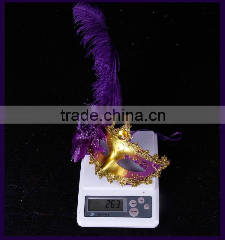 High quality Plastic feather headpiece carnival party mask