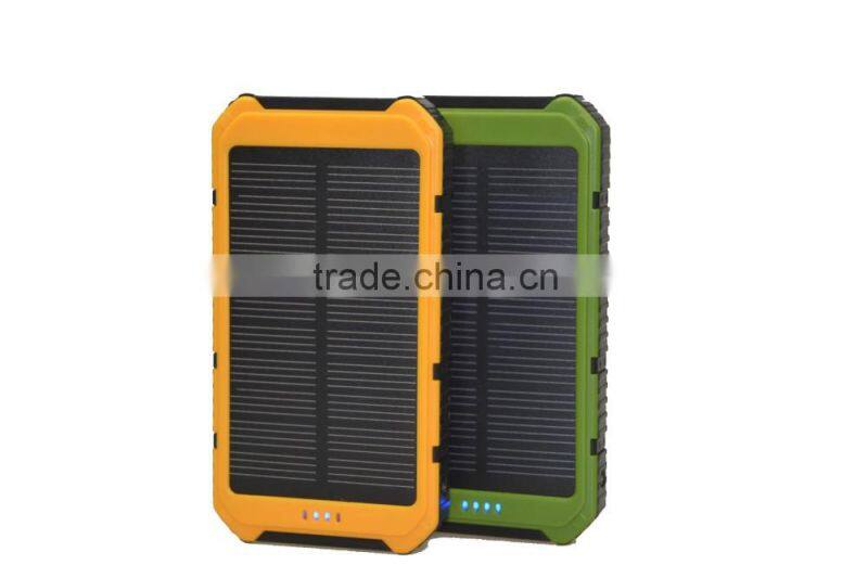 Popular hardstyle 10000mah mobile solar charger