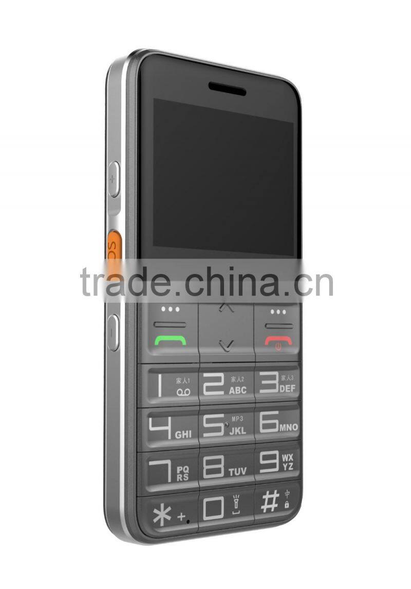 Senior phone with GPS tracking mobile phone holder