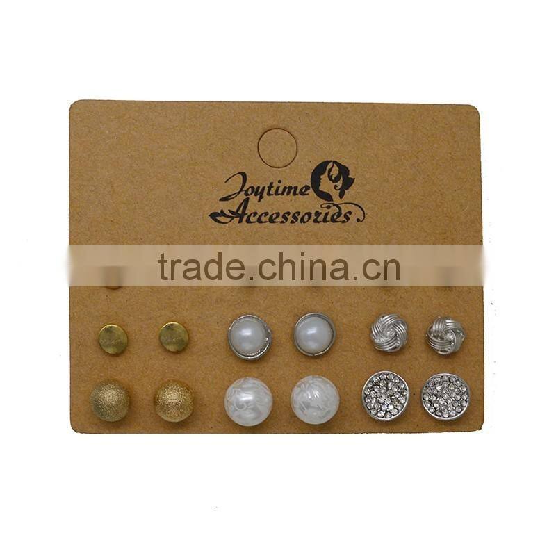 Minimal Unique Fashion Jewelry Several Dainty Studs Earrings Set for Teen Girls