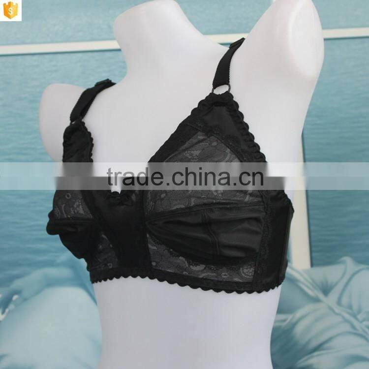 Trade assurance deep black sheer brassier