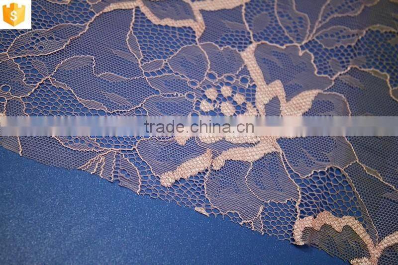 colourful bridal lace fabric with flower for european market