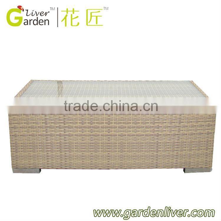 wholesale garden wicker two seater sofa set poly rattan furniture