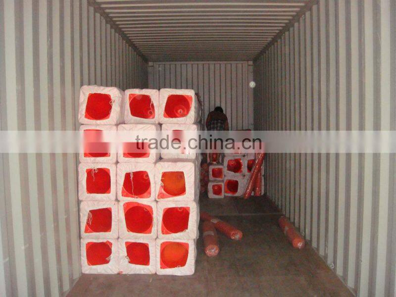 18" Lime Green Orange Colored Traffic Safety Cone Used PVC Traffic Cones