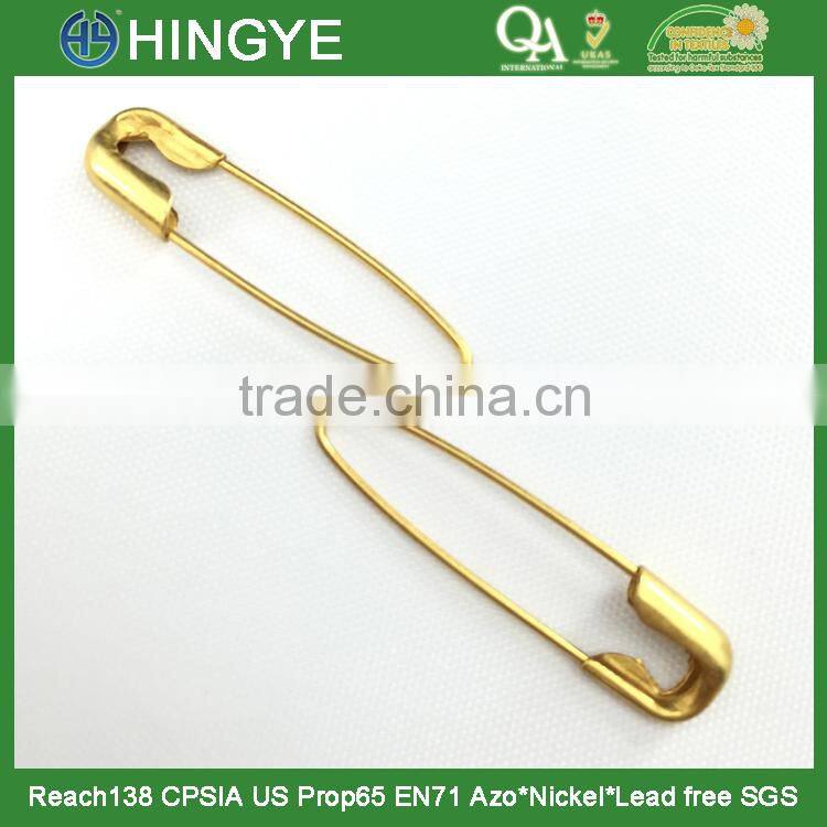 Hot selling 32mm metal gold pin for sweater CSJ-001
