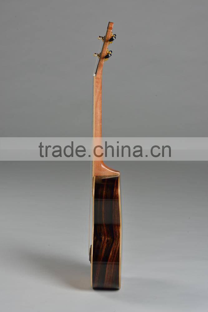 23 inch concert ebony wooden ukulele not plastic ukulele
