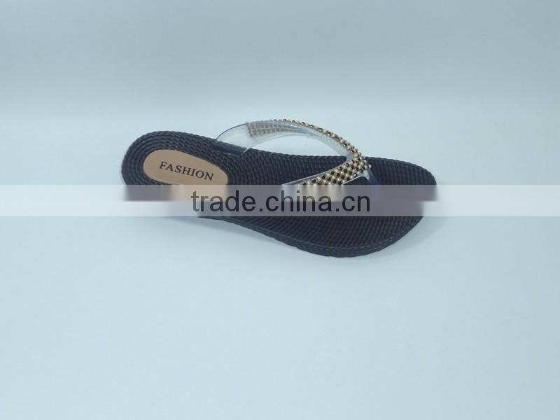 2016 PVC PCU Fashion Lady Pearl Summer Slippers
