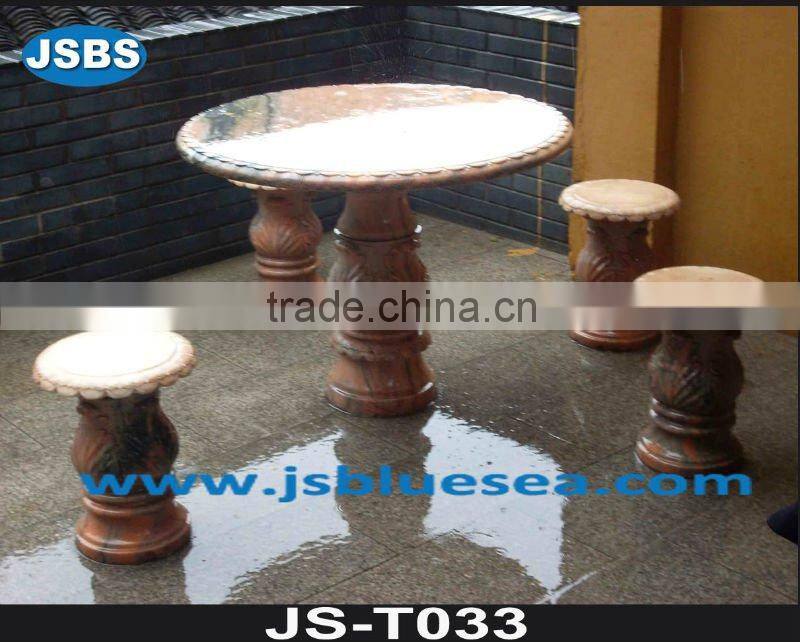 Hand carved marble apple tree table