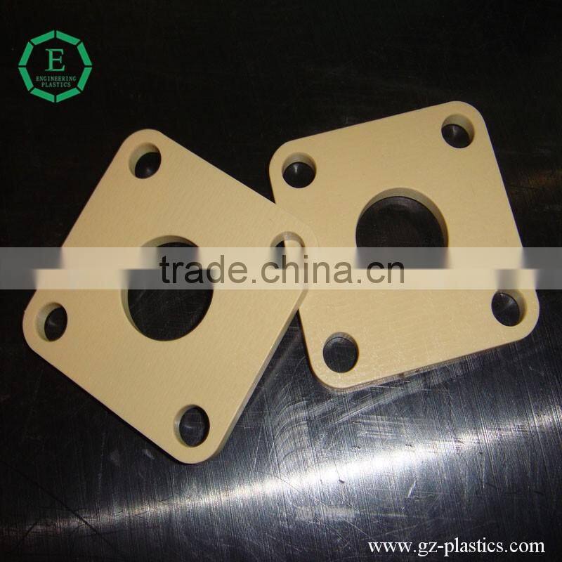 Abrasion Resistance PEEK plastic block by CNC machining