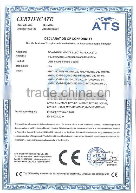 USB3.0 Cable AM To MicroB Cable Gold Plated Connecting Cable Mobile HD Cable