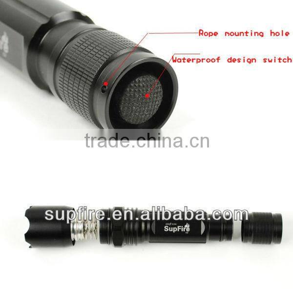 SupFire middle charger led flashlight with car charger